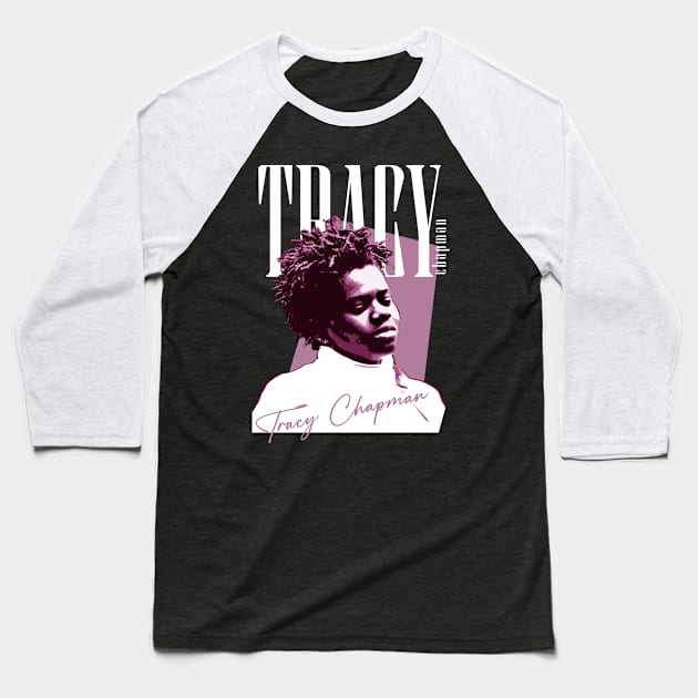 Tracy-Chapman Baseball T-Shirt by Suisui Artworks